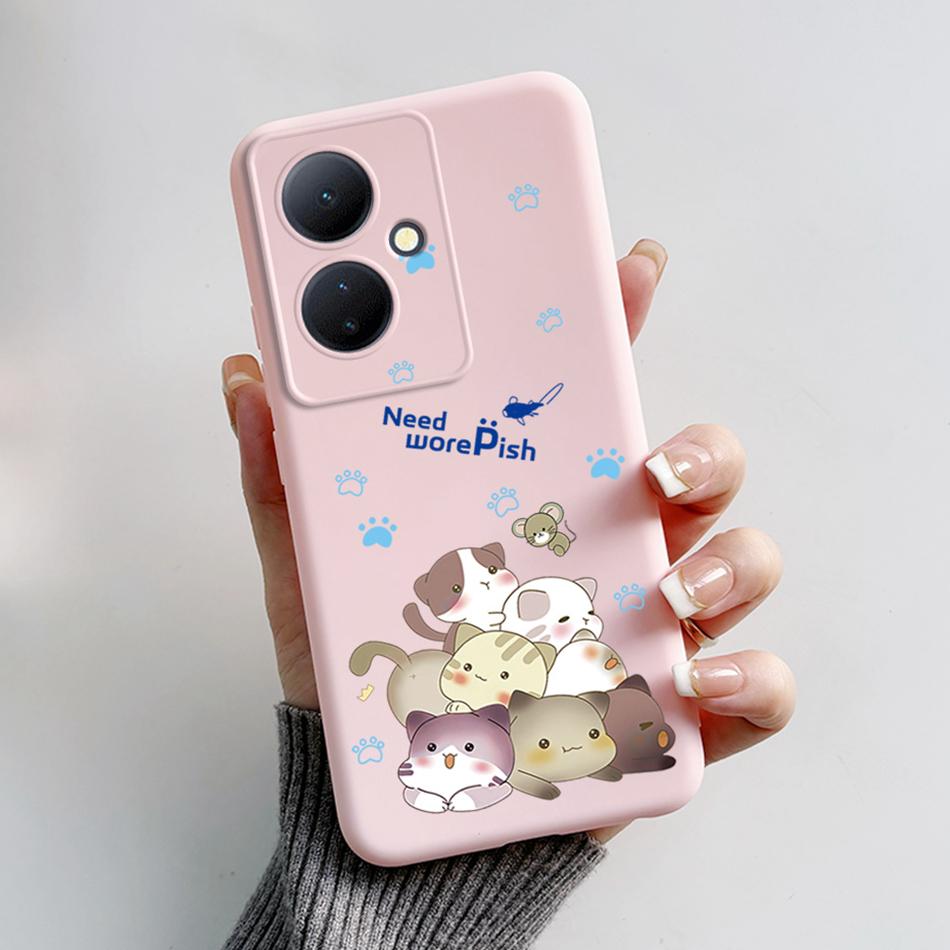 For Vivo V29 Lite 5G Case VIVOY78 Y 78 6.78'' Soft Cartoon Bear Frog Silicone Back Covers For Vivo Y78+ V29 Lite 5G Phone Cases