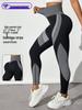 Seamless High-Waist Colorblock Yoga Pants: Women's Breathable, Butt-Lifting, Black Striped Sportswear