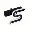 S Chrome Metal Car Front Hood Grille Emblem Badge Rear Trunk Car Stickers Car Styling