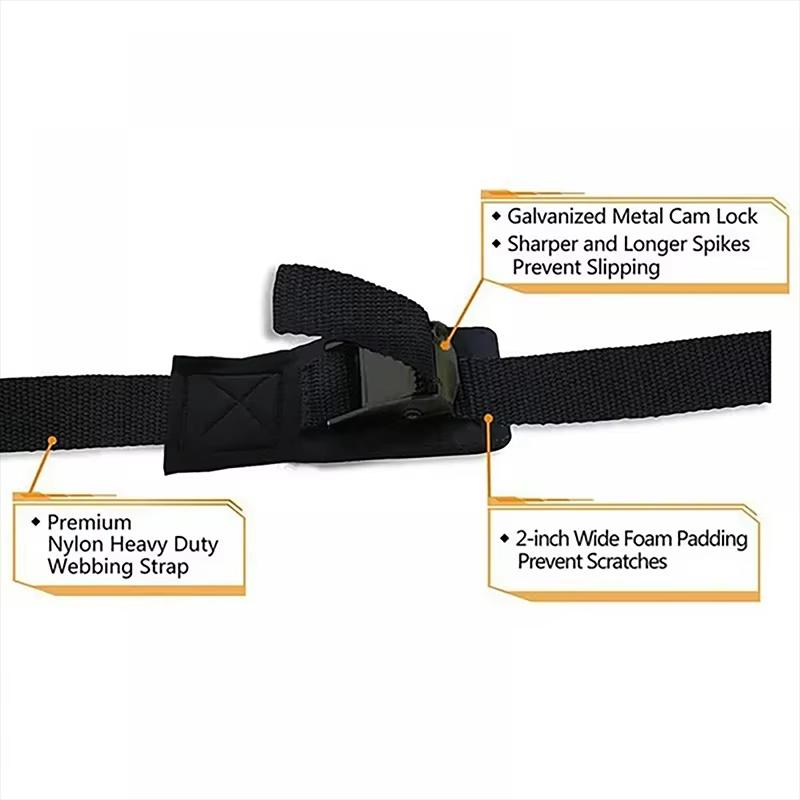 Car Roof Rack Kayak Cam Buckle Lashing Strap Luggage Strap Polyester Quick Release Lashing With Buckle