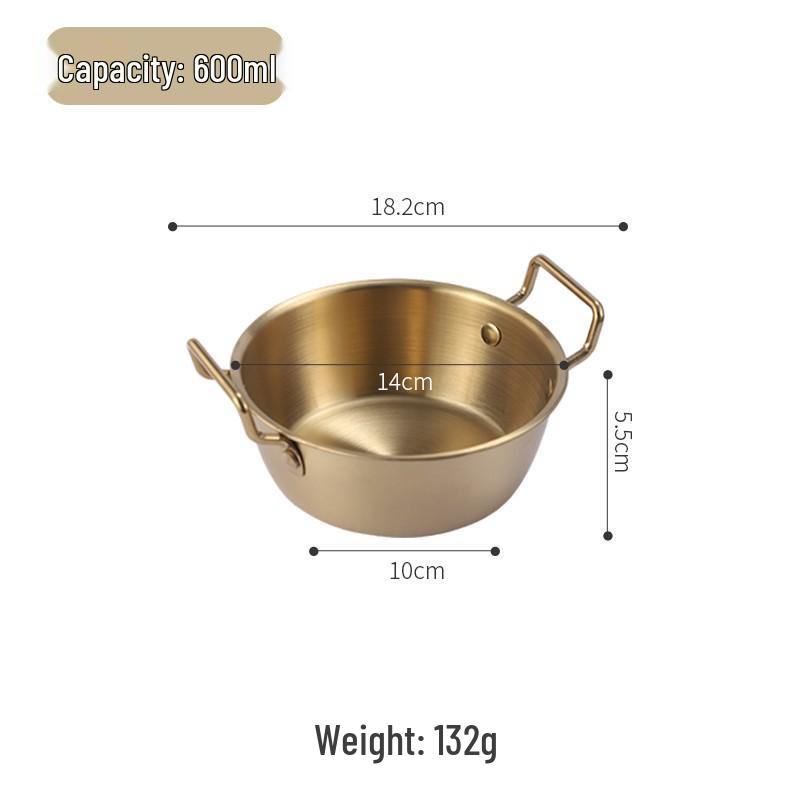 Gold Stainless Steel Snack Basket for French Fries, Fruit, and Fried Foods