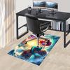 1pc Mermaid Tail Design Office Rug, Coastal Theme Decoration, Fantasy Art Flooring Mat, Room Decor, Bathroom Rug, Bedroom Accent