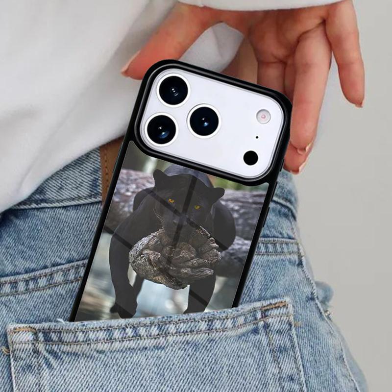Animal Panther Phone Case for iPhone 16e 15 14 13 12 17 Pro Max Plus Air 17pro Cover Coque