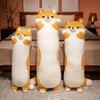 Kawaii Long Shiba Inu Pillow Dog Plush Toy Stuffed Doll Soft Sleep Pillow Cute Nap Pillow Home Decor Birthday Gift for Girls