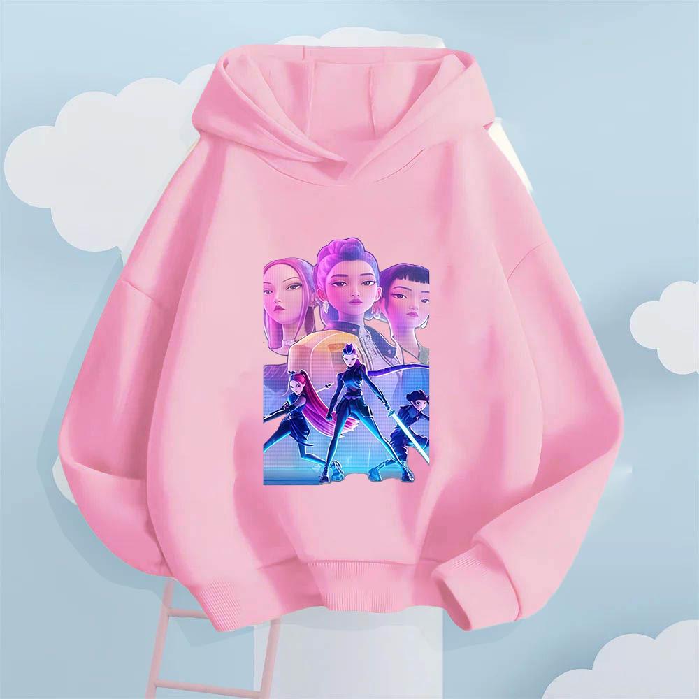 Girls' Hooded Pullover, a Casual and Fashionable Internet Style Women's Soldier Printed Children's Sports Shirt for Autumn and Winter
