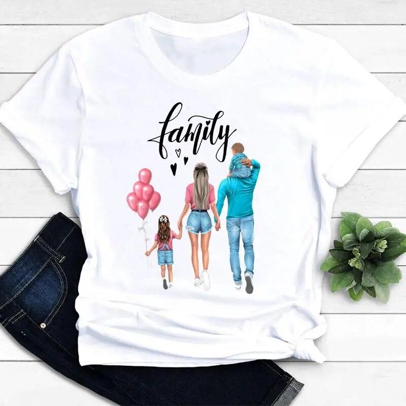Women Clothing Mom Mama Love Mother Son Short Sleeve Graphic Tee T-shirts Female Ladies Fashion Casual Summer Tshirt Clothes