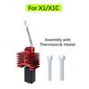 Für Bambu Lab P1S Hotend Komplette Baugruppe Upgrade Gehärteter Stahl Extruder-Kit Für X1 X1C P1P P1S Lüfterdüse X1 Carbon Hot End
