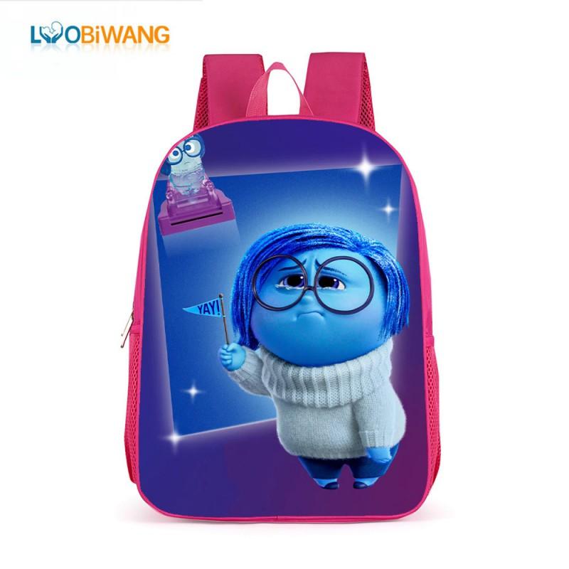 Inside Out 2 Kids School Backpack 17 Inch Oxford Fabric Bag Girls Boys Lightweight Anti-Theft Comfortable Student