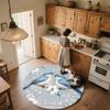 Blue Bird,Round Area Rug,Carpet Rug for Living Room Bedroom Sofa Playroom Decor,Non-slip Floor Mat