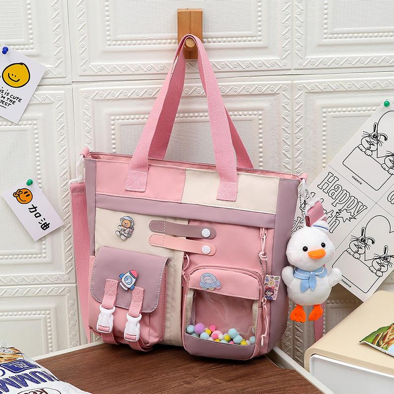 ins female Korean version messenger bag high school students junior highschoolportable primary school students Mori large-capacity simple shoulder bag