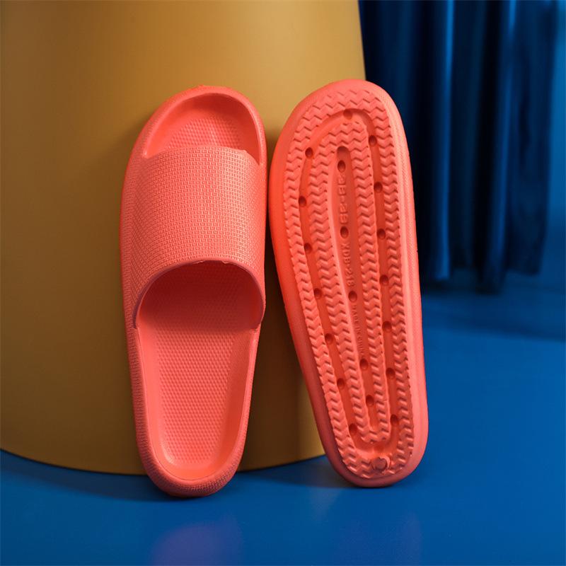 Cool slippers women's summer home non-slip bathroom bath couple eva deodorant soft bottom stepping on shit feeling women's slippers