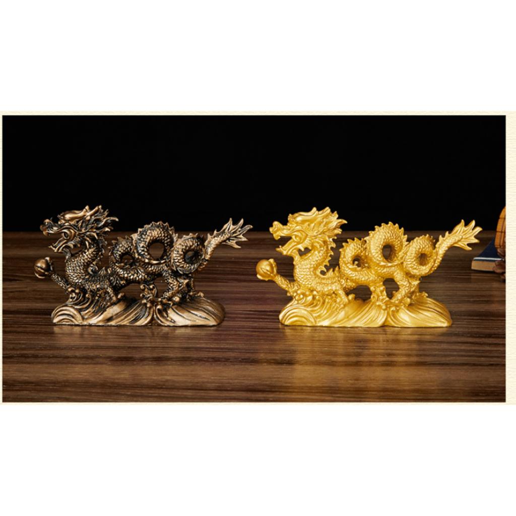 Dragon Sculpture Animal Statue Classic Zodiac Decoration Figurine Business Gifts