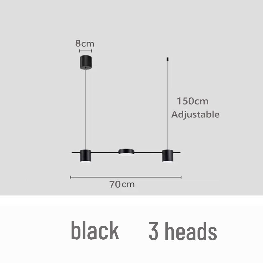 Nordic LED Long Strip Chandelier: Modern Dining & Bar Lighting