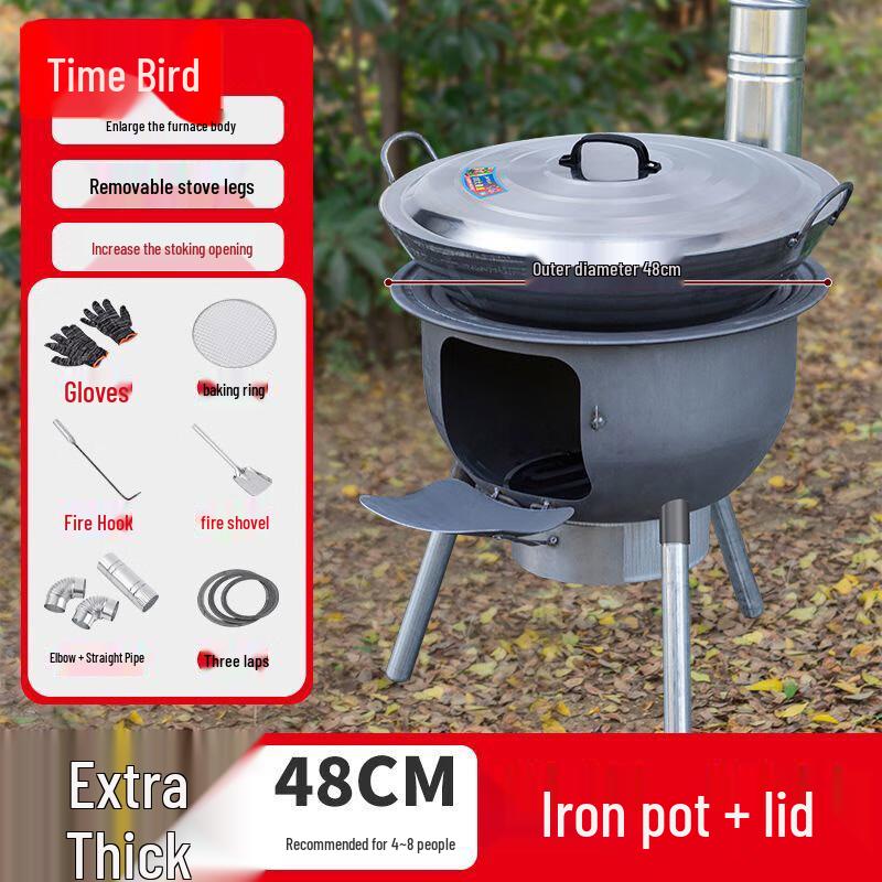 Shinja Outdoor Heavy-Duty Integrated Wood Stove