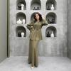 Women's 2026 Autumn Two-Piece Set: Elegant Solid Cardigan & Socialite Dress