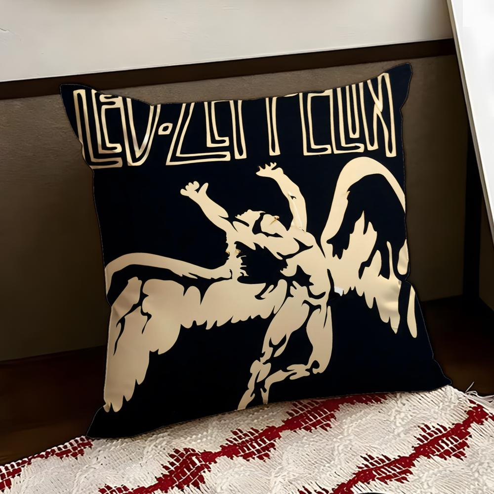 Band LLed ZZeppelin Cushion Cover Reversible Soft Durable Pillow Cover Home  Car MultiScene Use for Daily Comfort