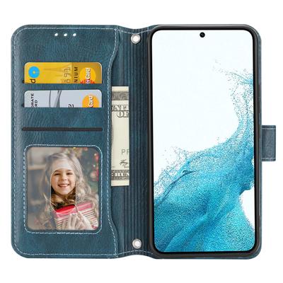 Dla Samsunga Galaxy A55 5G Skórzane etui zapinane na zamek Portfel Pokrowiec na telefon z 2 paskami
