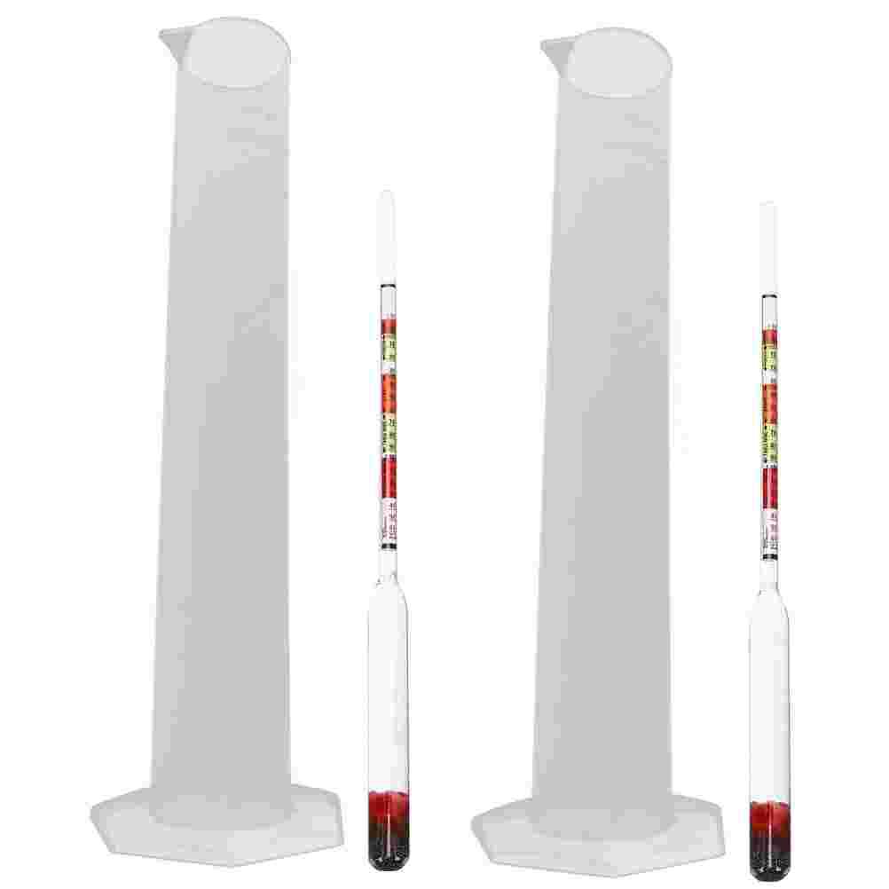 2 Sets Alcohol Meter Kit Making Beer Hydrometer for Triple Scale Home Brewing Tester Suite Fermentation Jar XXL прозрачный
