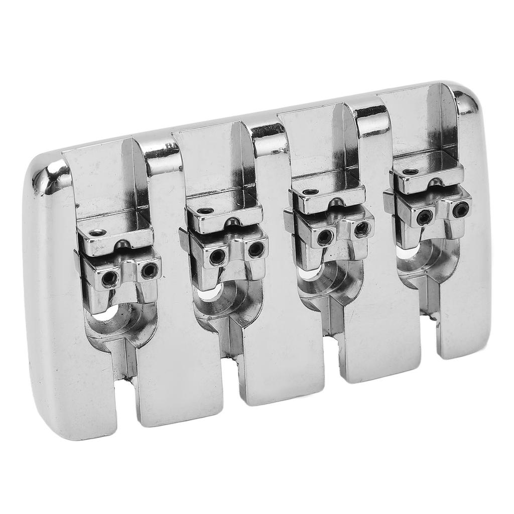 4 String Metal Guitar Bridge Electric Bass Bridge Replacement Stringed Instrument Accessories