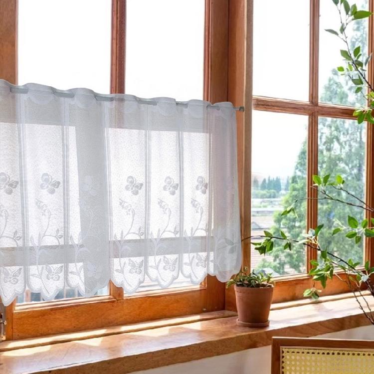 Romantics Florals Lace Curtains for Bedroom and Living Room Sheer Curtains Light Filtering Panels Beautiful and Delicate