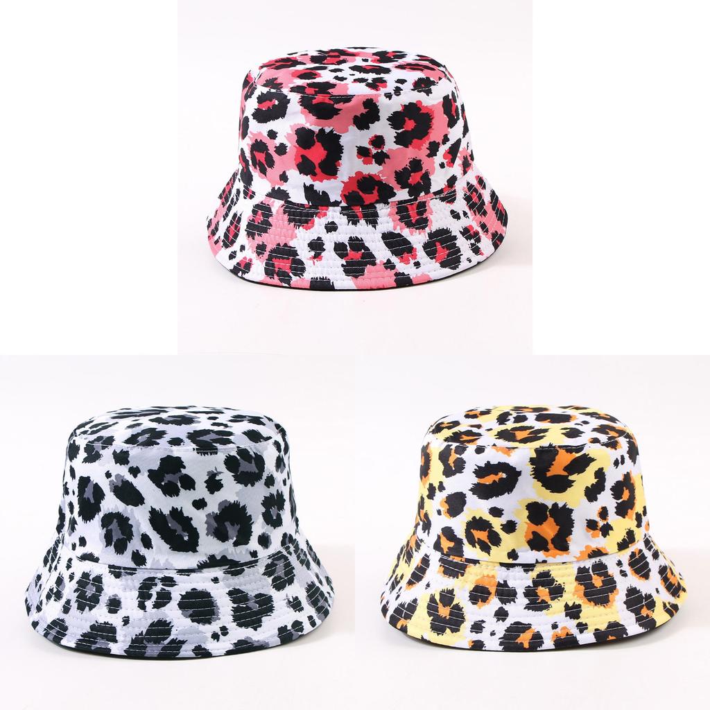 Leopard Print Fisherman Hat Fashionable Versatile Basin Hat Spring Autumn Sun Hat Adjustable Size