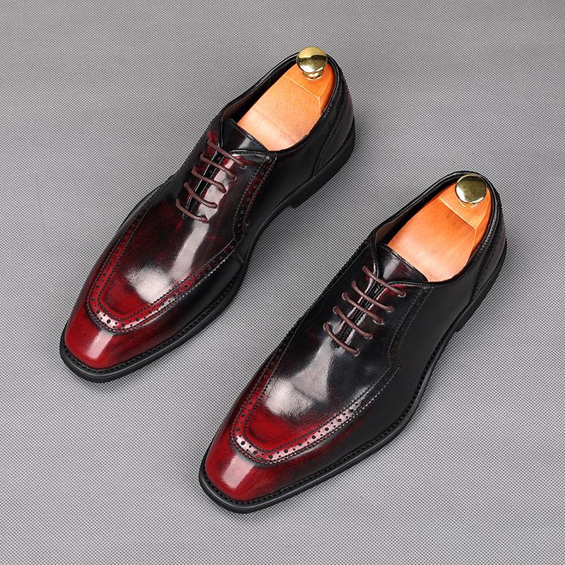 Fashion Retro Fashion Men Pointed Color Patchwork Gentleman Oxford Flats Casual Shoes Homecoming Wedding Dress Prom Zapatillas Hombre