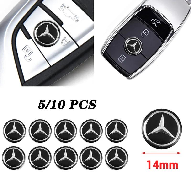 Autoaufkleber 14MM Auto Dekorationszubehör Auto Schlüssel Aufkleber Für Mercedes Benz AMG W203 W206 W220 W205 W211 W177 W204 W2