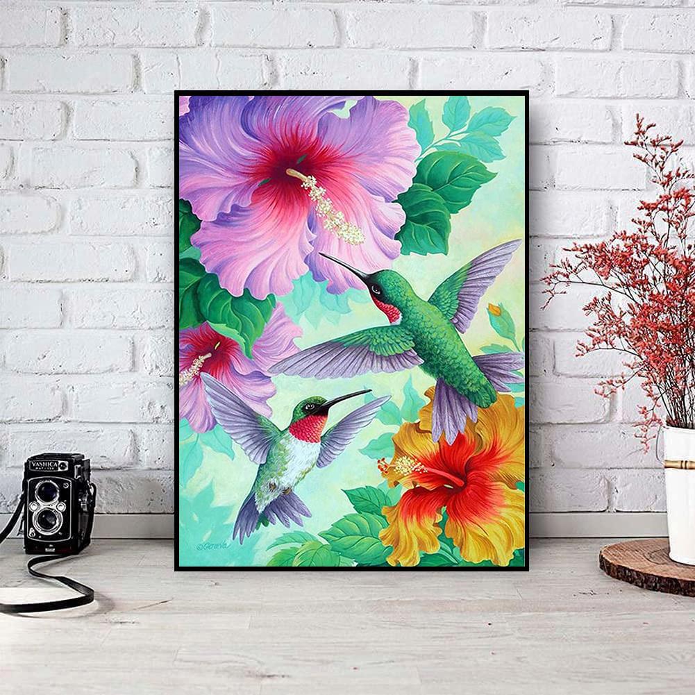 2-pack 5D Hummingbird Diamond Painting Kit, DIY Diamond Rhinestone Painting Kit för vuxna och nybörjare Diamond Arts Hantverk Heminredning Present