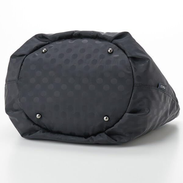 Isaac Water-Repellent Dot Jacquard Recycled Leather Combination 2-Way Tote Bag 1000713SC Navy (66)