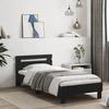 VidaXL Bed Frames with Headboard and LED Lights, Single Bed with Slat Base, Adult Bed, Bedroom Furniture, 838751