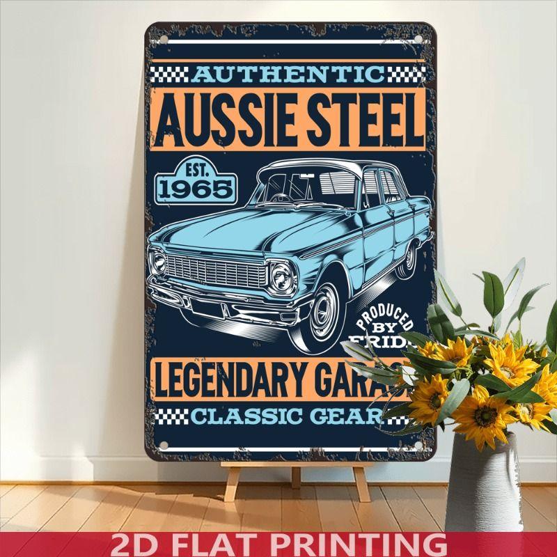 Retro Car Metal Tin Sign Vintage Garage Wall Decor
