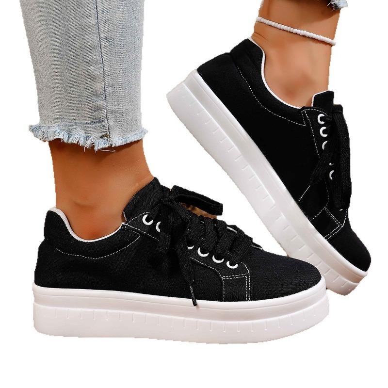 Women's Wide Width Platform Flats, Round Toe Casual Loafers, European Autumn Shoes for Women