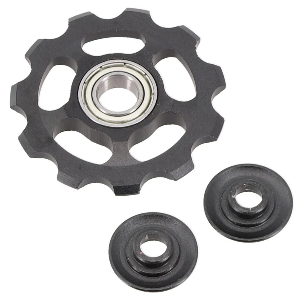 Schaltwerkröllchen 43mm Aluminiumlegierung Schwarz Fahrrad Schaltwerk Röllchen Leitrolle 11T Bike CNC Teile Eloxiert Abgedichtet