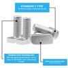 20Pcs A2-70 Stainless Steel M8x20 T Slot Hammer Head Bolts With Flange Nuts, Heavy Duty T Stud Sliding Screws For Aluminum Profile Solar PV Mounting