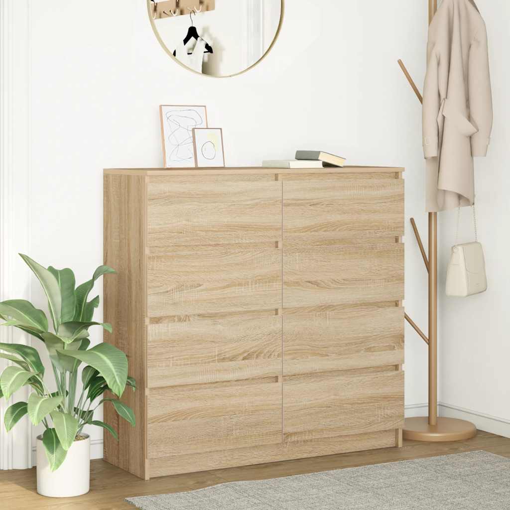 Sideboard in Sonoma Oak Finish 100 x 35 x 99 cm Engineered Wood