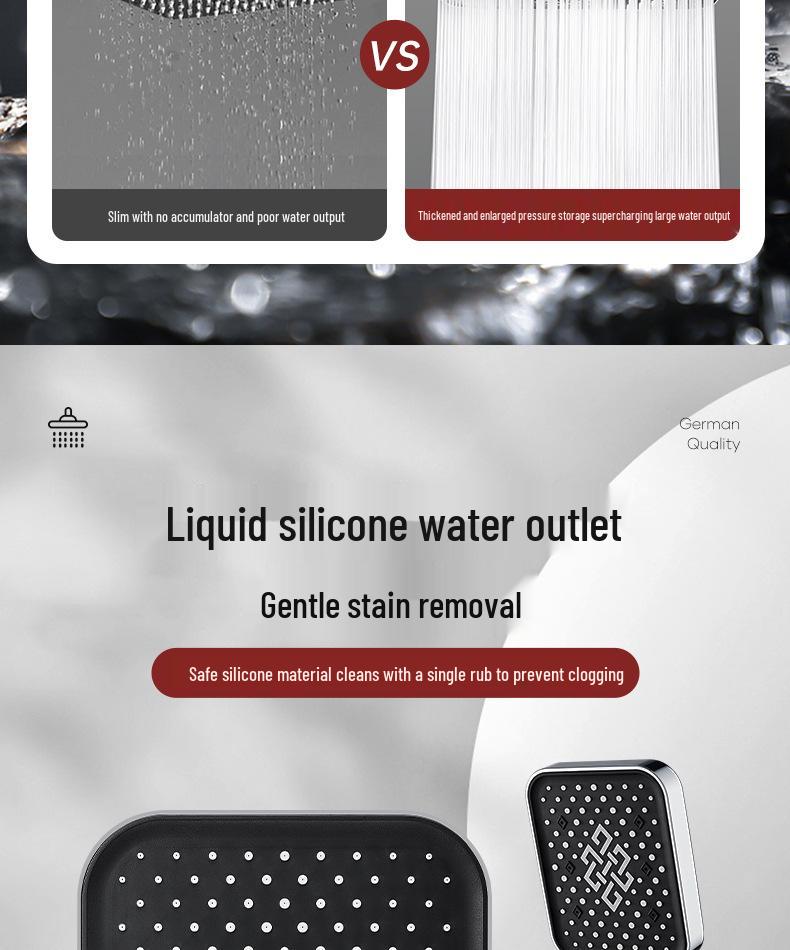 Soffione Doccia Pioggia ad Alta Pressione con Design a Fiore Grande per un Flusso d'Acqua Migliorato