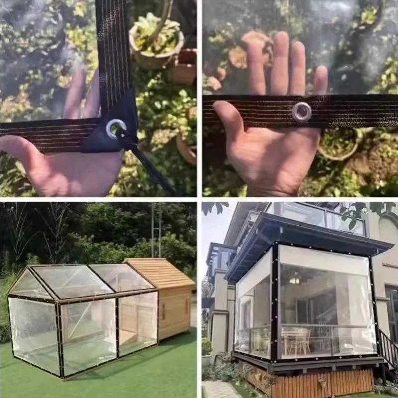 Transparent Waterproof Cloth Thickened Oilcloth Garden Rainproof Plastic Cloth Plant Cold-Proof Heat Insulation Tarpaulin