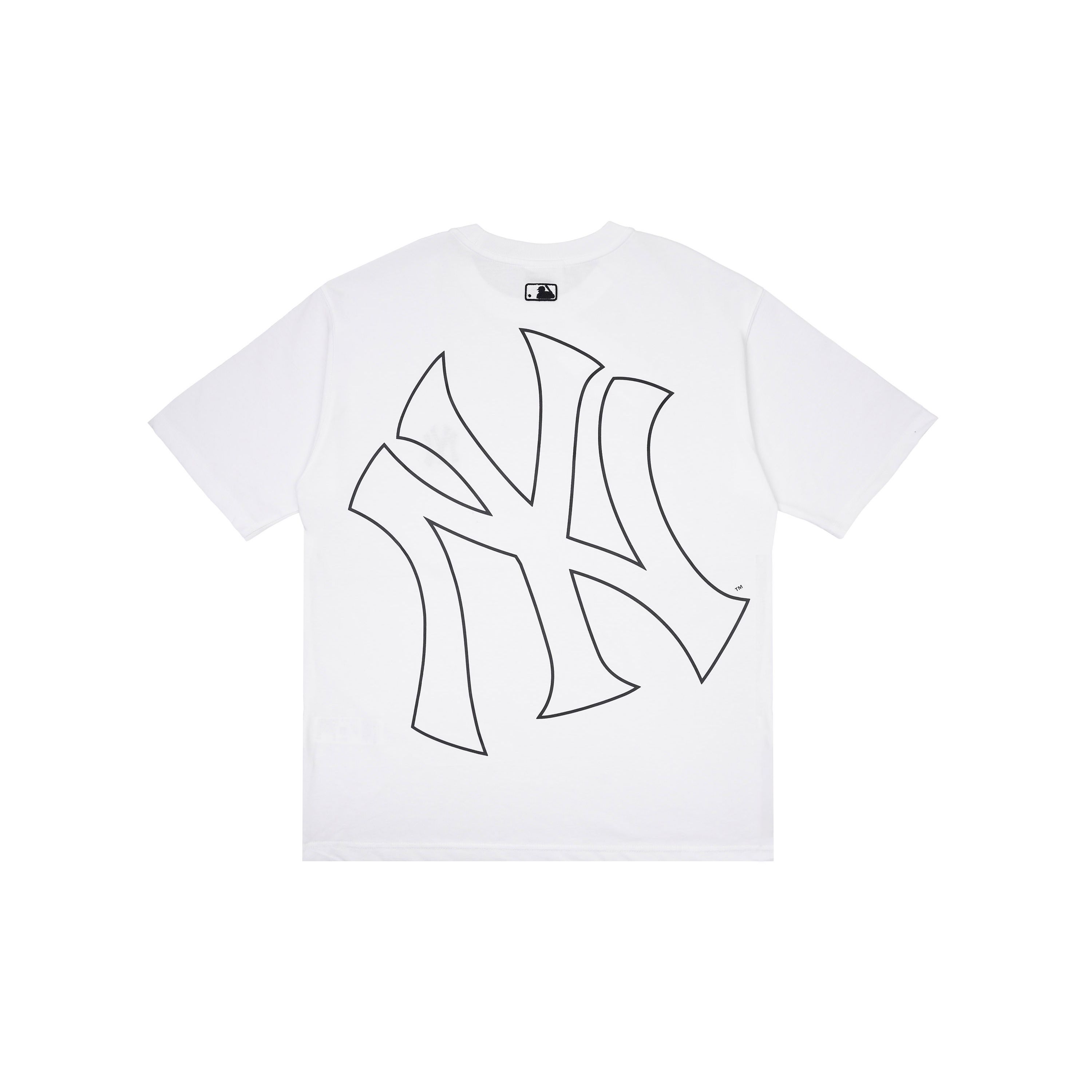 T-shirt Col Rond Manches Courtes Imprimé Lettres Vintage Américain MLB New York Yankees Unisexe Blanc 31TS33131-50W M