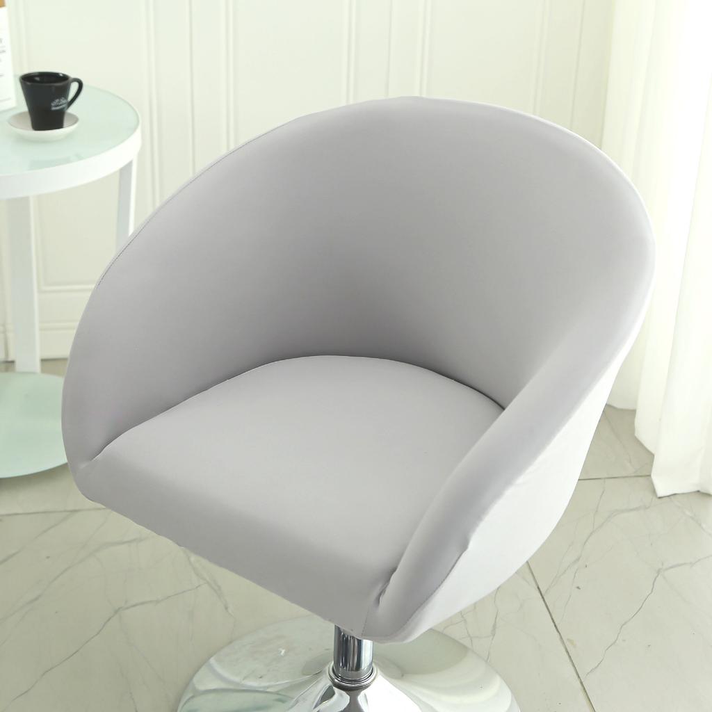 Dustproof Curved Chair Cover Short Back Printed Arc Armchair Slipcovers Dining Chairs Covers Elastic Natal Pokrowiec Na Krzeslo