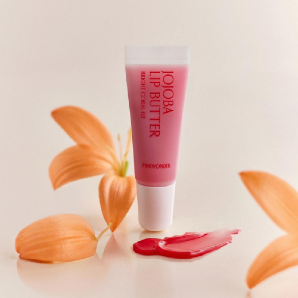 Pinkwonder Jojoba Lippenbutter Helles Koralle 02
