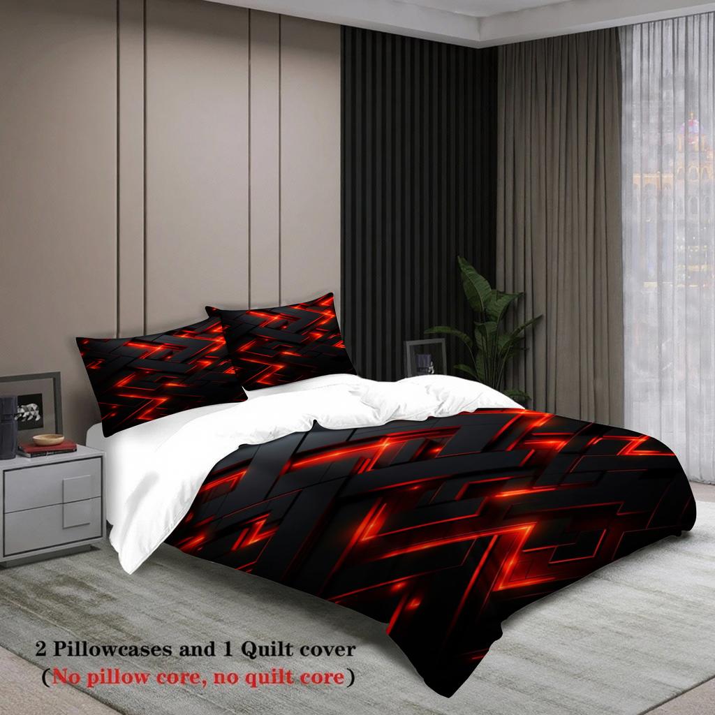 Cyberpunk Bedding Set Technological Sense Color Visual Art Duvet Cover With 2 Pillowcases Single Twin Queen Size Bedding Set