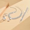 5 Women's Fashion Droplet Multi row Earrings Necklace Bracelet Ring Set Wedding Banquet Party Holiday Gift