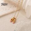 Lightweight Charm Necklace Ballet Shoes Necklace, Elegant Ballerina Pendant Dainty Comfortable Everyday Dancer Stylish Jewelry for Women Girls
