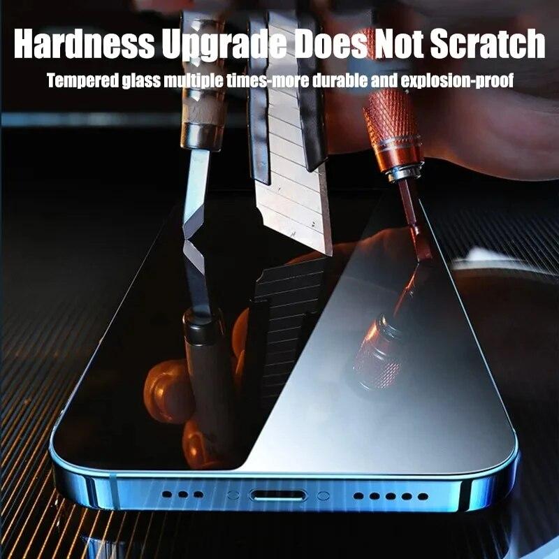 3PCS Tempered Glass Case For iPhone 15 14 13 11 12 Pro Max Mini XS Max X XR 7 8 Plus SE2 Screen Protector Full Cover Glass Film