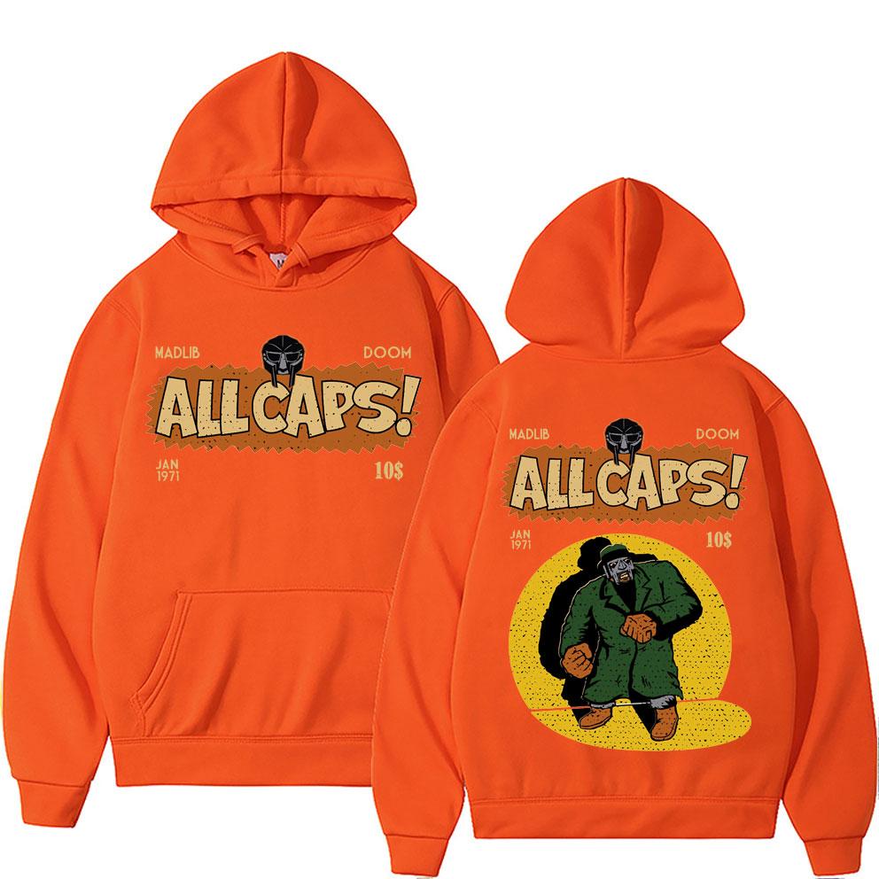 Madlib Doom Moletom com capuz estampa dupla face Cantor Madvillain Mf Doom Moletom com capuz incrível unissex feminino Hip Hop Moletom unissex Streetwear