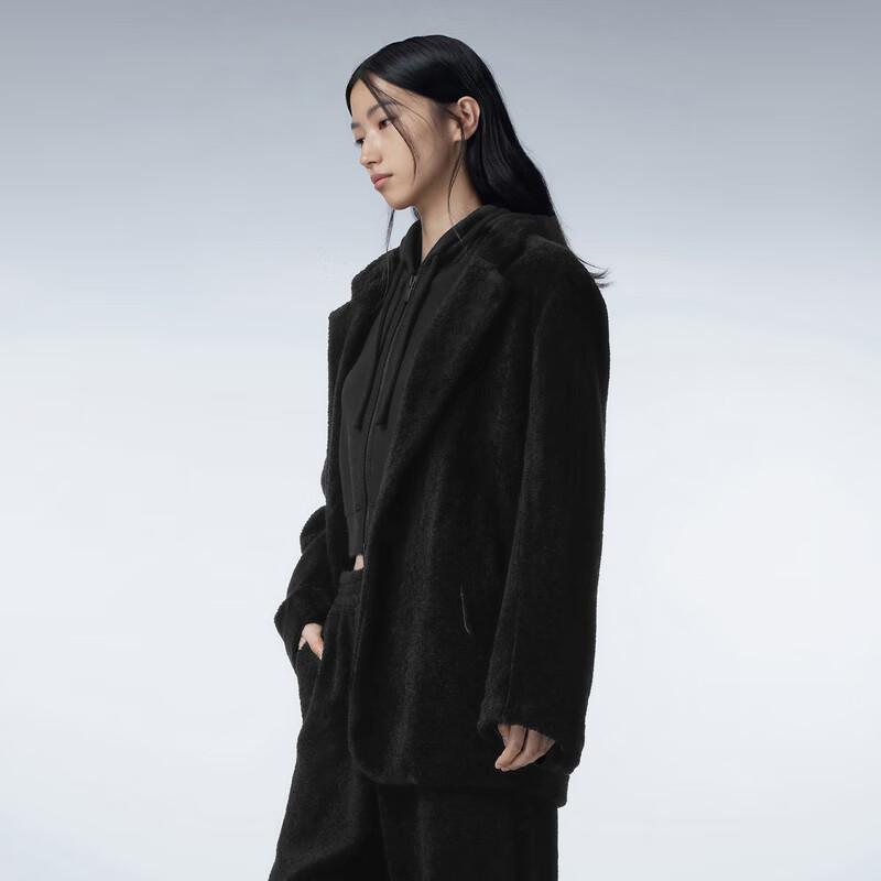 

JNBY 23 Зимний Блейзер Свободного Кроя с Лацканами из Искусственного Меха XS