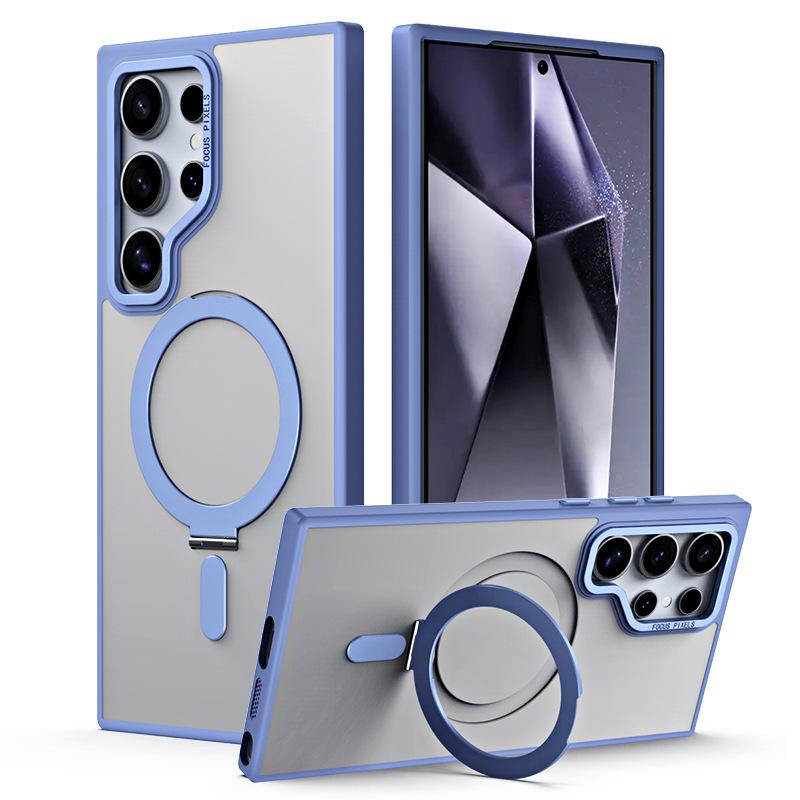 Ultra Strong Shockproof Case For Samsung Galaxy S25 Ultra S24 S23+ Plus With N52SH Strong Magnetic Hidden Metal Ring Stand