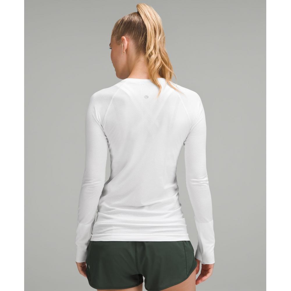 Lululemon Swiftly Tech Long Sleeve Shirt 2.0  Hip Length White White
