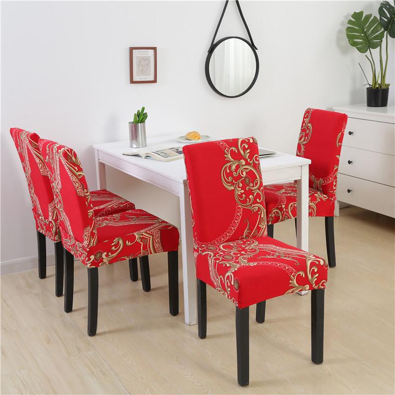 1PC Geometrische Stuhlhusse Elastischer Sitzschutz Stuhlhussen für Esszimmer Küche Hotel Wohnzimmer Hochzeitsbankett