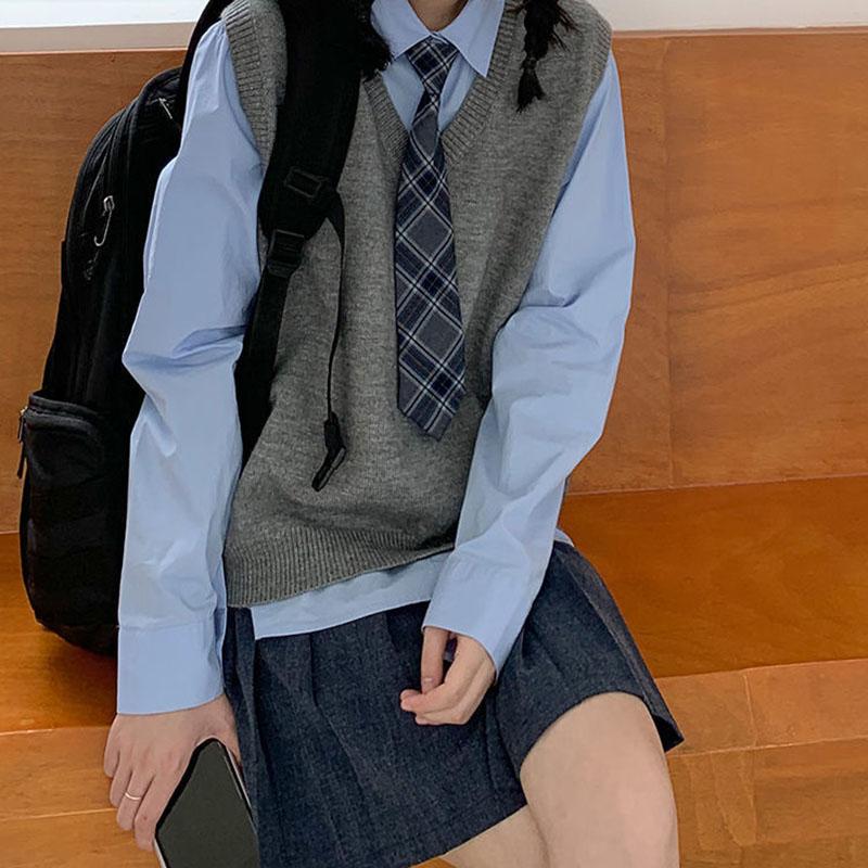 Cămașă de culoare uni pentru femei Bluză cu mânecă lungă în stil Hong Kong Cămașă cu mânecă lungă Cămașă de vară Îmbrăcăminte pentru fete la modă